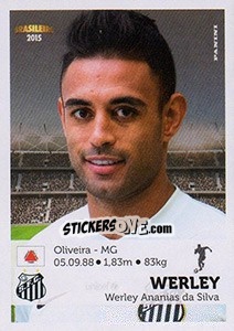 Cromo Werley - Campeonato Brasileiro 2015 - Panini