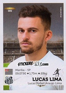 Sticker Lucas Lima - Campeonato Brasileiro 2015 n. 265 - Panini