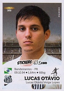 Sticker Lucas Otávio - Campeonato Brasileiro 2015 n. 266 - Panini