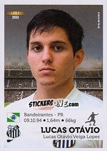 Cromo Lucas Otávio - Campeonato Brasileiro 2015 - Panini