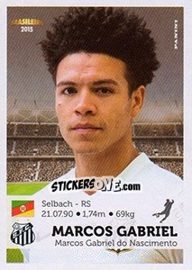 Sticker Marcos Gabriel - Campeonato Brasileiro 2015 - Panini