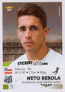 Cromo Neto Berola - Campeonato Brasileiro 2015 - Panini