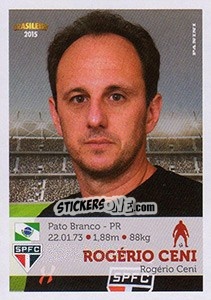 Cromo Rogério Ceni - Campeonato Brasileiro 2015 - Panini