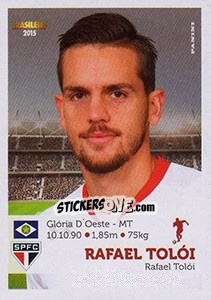 Sticker Rafael Toloi - Campeonato Brasileiro 2015 n. 277 - Panini