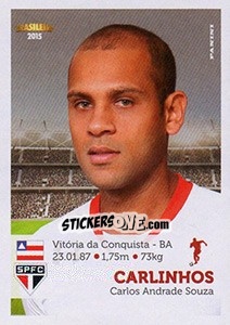 Sticker Carlinhos - Campeonato Brasileiro 2015 n. 279 - Panini