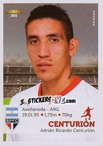 Sticker Centurion - Campeonato Brasileiro 2015 n. 281 - Panini