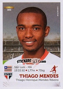 Sticker Thiago Mendes - Campeonato Brasileiro 2015 n. 285 - Panini