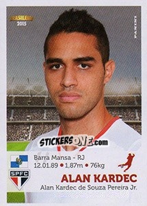 Sticker Alan Kardec - Campeonato Brasileiro 2015 n. 286 - Panini