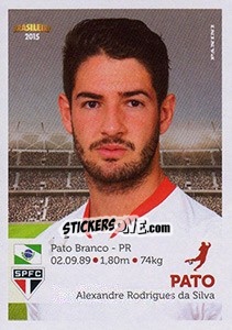 Sticker Pato - Campeonato Brasileiro 2015 n. 288 - Panini