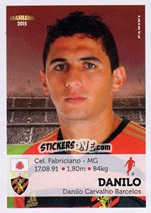 Cromo Danilo - Campeonato Brasileiro 2015 n. 293 - Panini