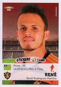 Cromo Renê - Campeonato Brasileiro 2015 n. 294 - Panini