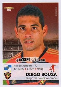 Cromo Diego Souza - Campeonato Brasileiro 2015 - Panini