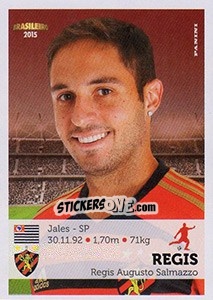 Cromo Regis - Campeonato Brasileiro 2015 n. 298 - Panini