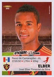Sticker Elber - Campeonato Brasileiro 2015 n. 302 - Panini