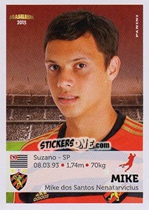 Cromo Mike - Campeonato Brasileiro 2015 n. 304 - Panini