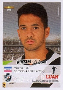 Sticker Luan - Campeonato Brasileiro 2015 - Panini