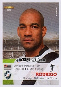 Cromo Rodrigo - Campeonato Brasileiro 2015 - Panini