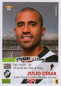Sticker Julio César - Campeonato Brasileiro 2015 n. 312 - Panini