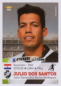 Sticker Julio dos Santos - Campeonato Brasileiro 2015 n. 315 - Panini