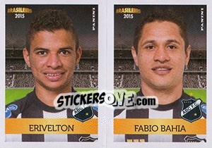 Cromo Erivelton / Fabio Bahia - Campeonato Brasileiro 2015 - Panini