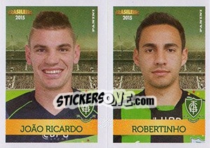 Sticker João Ricardo / Robertinho - Campeonato Brasileiro 2015 n. 327 - Panini