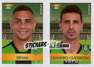 Figurina Bryan / leandro Guerreiro - Campeonato Brasileiro 2015 n. 329 - Panini