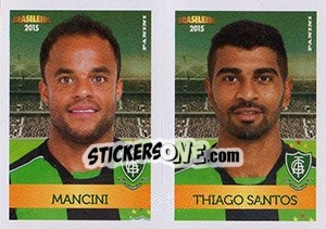 Sticker Mancini / Thiago Santos - Campeonato Brasileiro 2015 - Panini