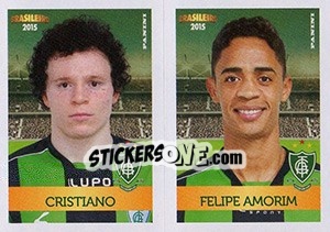 Cromo Cristiano / Felipe Amorim - Campeonato Brasileiro 2015 - Panini