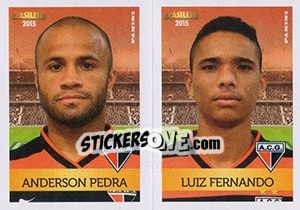 Figurina Anderso Pedra / luiz Fernando - Campeonato Brasileiro 2015 n. 336 - Panini