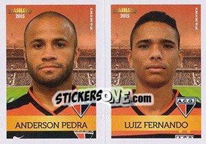 Cromo Anderso Pedra / luiz Fernando - Campeonato Brasileiro 2015 - Panini