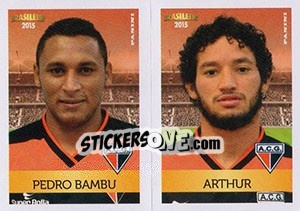 Figurina Pedro Bambu / Arthur - Campeonato Brasileiro 2015 - Panini