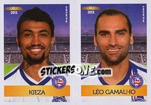 Cromo Kieza / Léo Gamalho - Campeonato Brasileiro 2015 n. 343 - Panini
