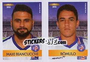 Sticker Maxi Biancucchi / rômulo - Campeonato Brasileiro 2015 n. 344 - Panini