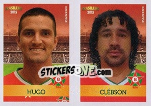 Cromo Hugo / Clébson - Campeonato Brasileiro 2015 n. 347 - Panini