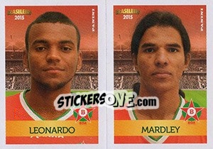 Sticker Leonardo / Mardley - Campeonato Brasileiro 2015 n. 348 - Panini