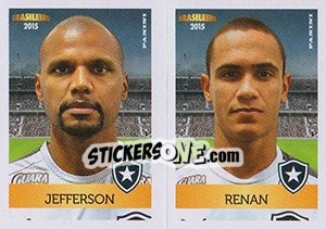 Sticker Jefferson / Renan - Campeonato Brasileiro 2015 - Panini