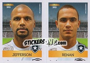 Cromo Jefferson / Renan - Campeonato Brasileiro 2015 - Panini