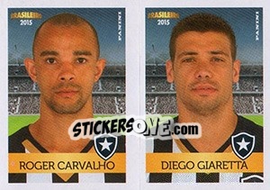Sticker Roger Carvalho / Diego Giaretta - Campeonato Brasileiro 2015 - Panini
