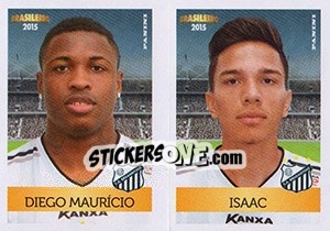 Sticker Diego Maurício / Isaac - Campeonato Brasileiro 2015 - Panini