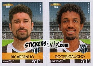 Sticker Ricardinho / Roger Gaúcho - Campeonato Brasileiro 2015 n. 366 - Panini