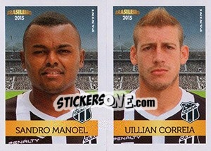 Sticker Sandro Manoel / Uillian Correia - Campeonato Brasileiro 2015 n. 367 - Panini