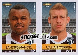 Sticker Sandro Manoel / Uillian Correia - Campeonato Brasileiro 2015 - Panini