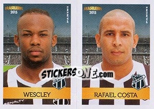 Sticker Wescley / rafael Costa - Campeonato Brasileiro 2015 - Panini