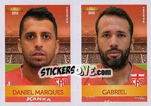 Figurina Daniel Marques / Gabriel - Campeonato Brasileiro 2015 n. 371 - Panini