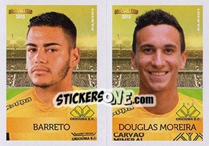 Sticker Barreto / Douglas Moreira - Campeonato Brasileiro 2015 n. 377 - Panini