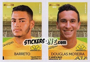 Cromo Barreto / Douglas Moreira - Campeonato Brasileiro 2015 - Panini