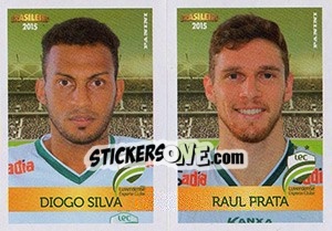 Cromo Diogo Silva / Raul Prata - Campeonato Brasileiro 2015 - Panini