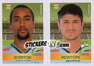 Sticker Everton / montoya - Campeonato Brasileiro 2015 n. 383 - Panini