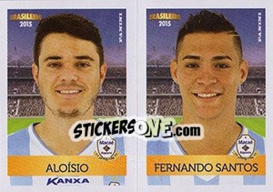 Sticker Aloísio / fernando Santos - Campeonato Brasileiro 2015 n. 390 - Panini