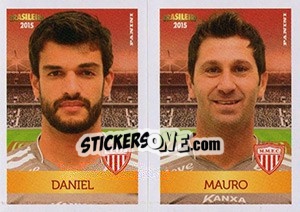 Sticker Daniel / Mauro - Campeonato Brasileiro 2015 n. 393 - Panini